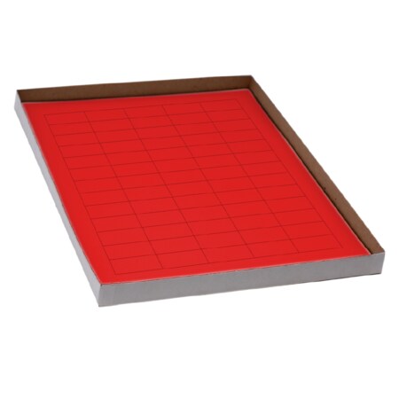 Nevs Cryo Label Laser Sheets  38x19mm for General Use Red LCL-34112-S-R